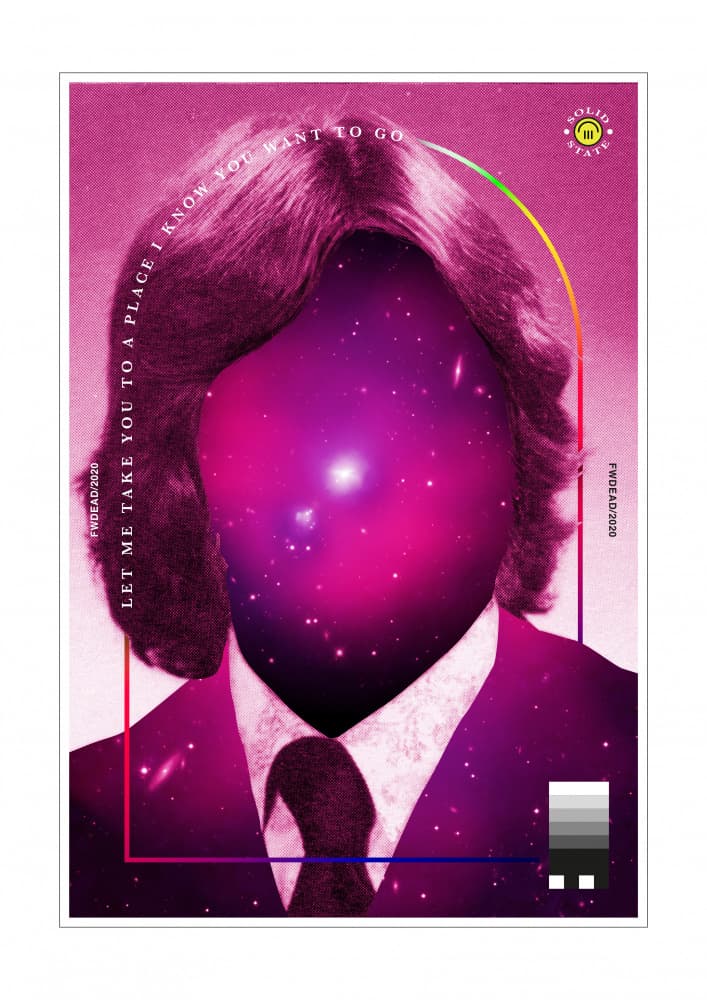 Cosmic Man Portrait by Famous When Dead — canvas wall art