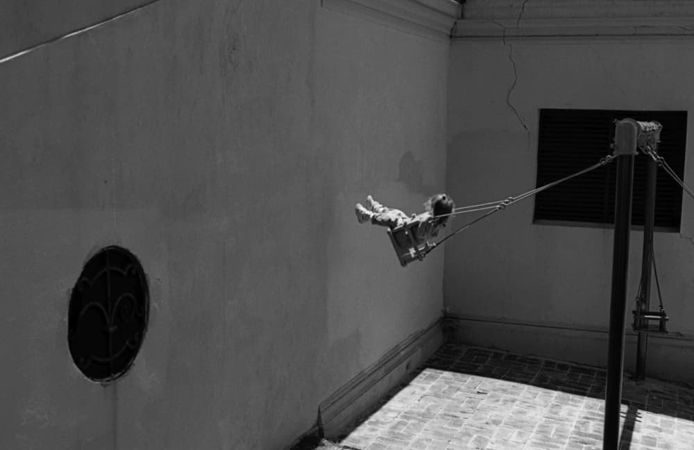 Childhood Swing Shadows by Dieter Matthes — canvas wall art