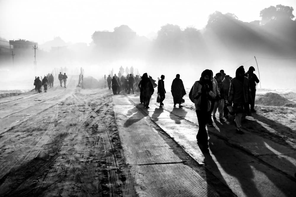 Misty Morning Pilgrimage by Gloria Staffa — canvas wall art