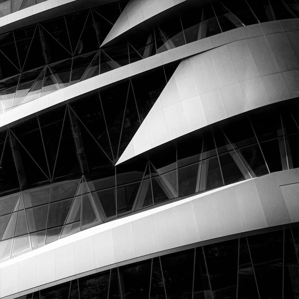 Sleek Geometric Architecture by Bruno Flour — canvas wall art