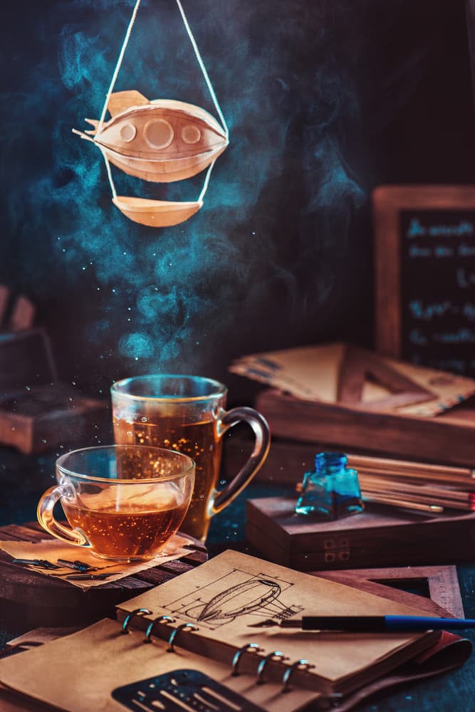 Cozy Steampunk Study by Dina Belenko — canvas wall art