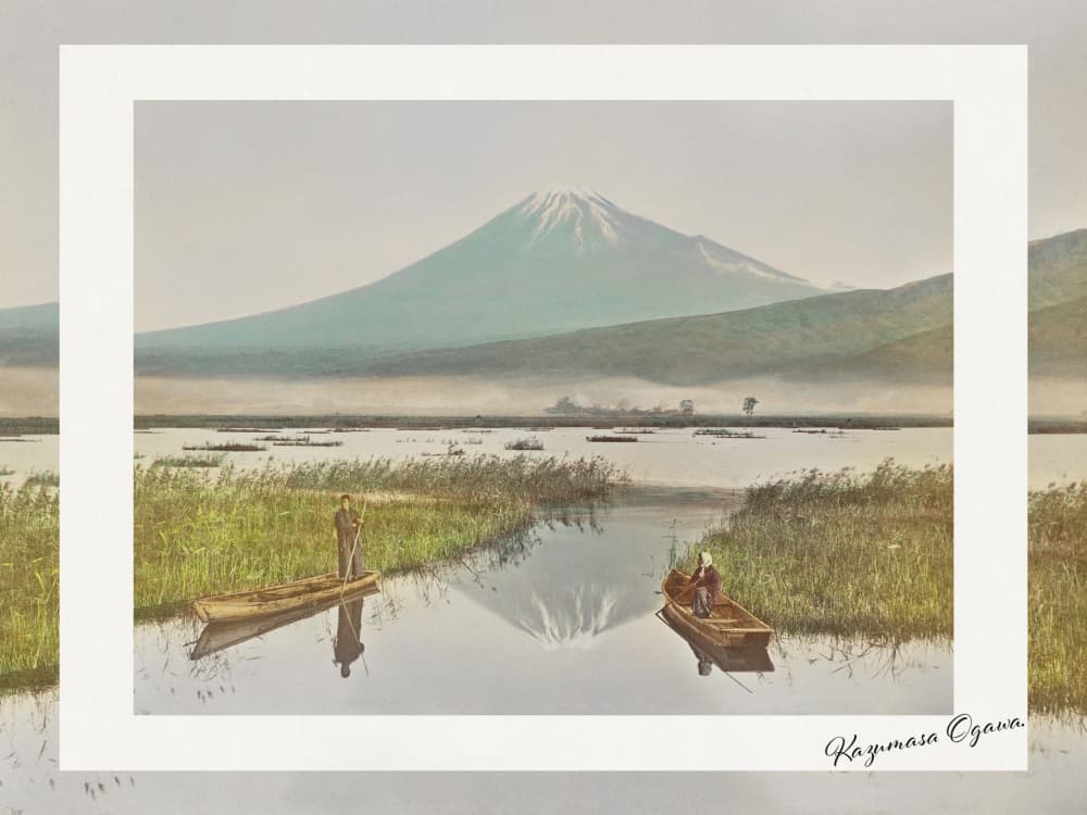 Mount Fuji As Seen From Kashiwabara (1897) by Kazumasa Ogawa — canvas wall art