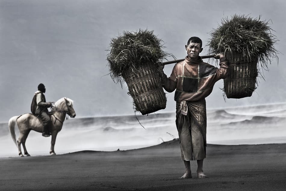 Traditional Mountain Labor by Sebastian Kisworo — canvas wall art