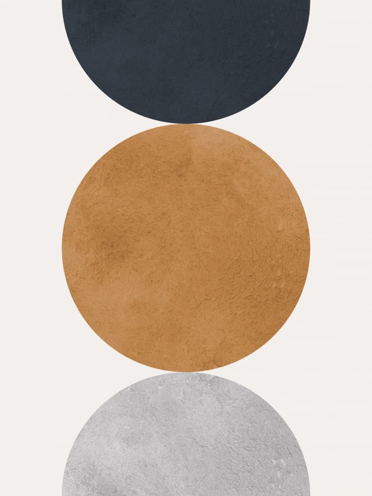 Stacked Abstract Circles by Vitor Costa — canvas wall art