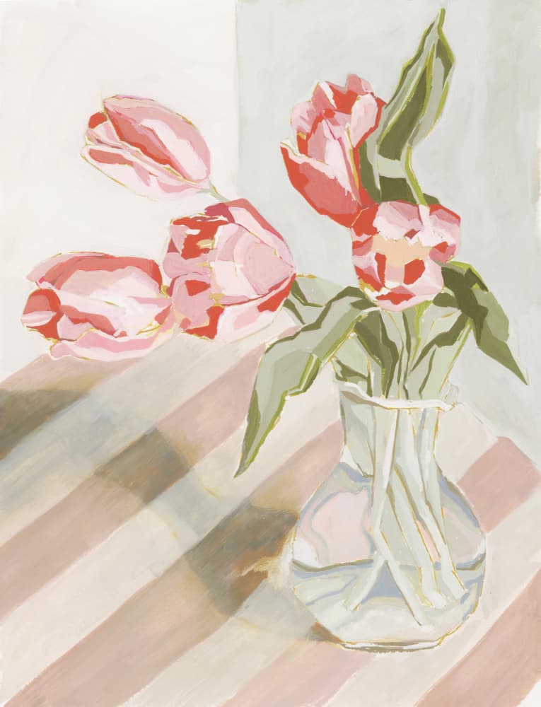 Pink Tulips in Vase
