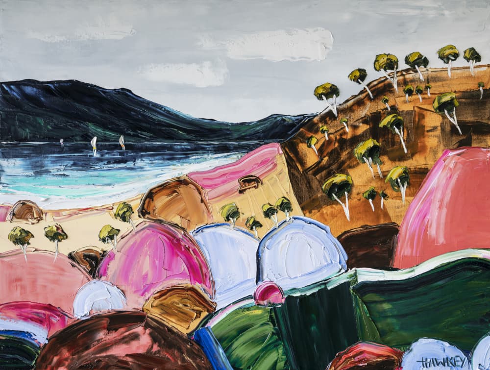 Vibrant Coastal Landscape by Angela Hawkey — canvas wall art