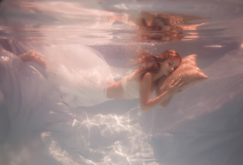 Ethereal Underwater Sleep by Gabriela Slegrova — canvas wall art
