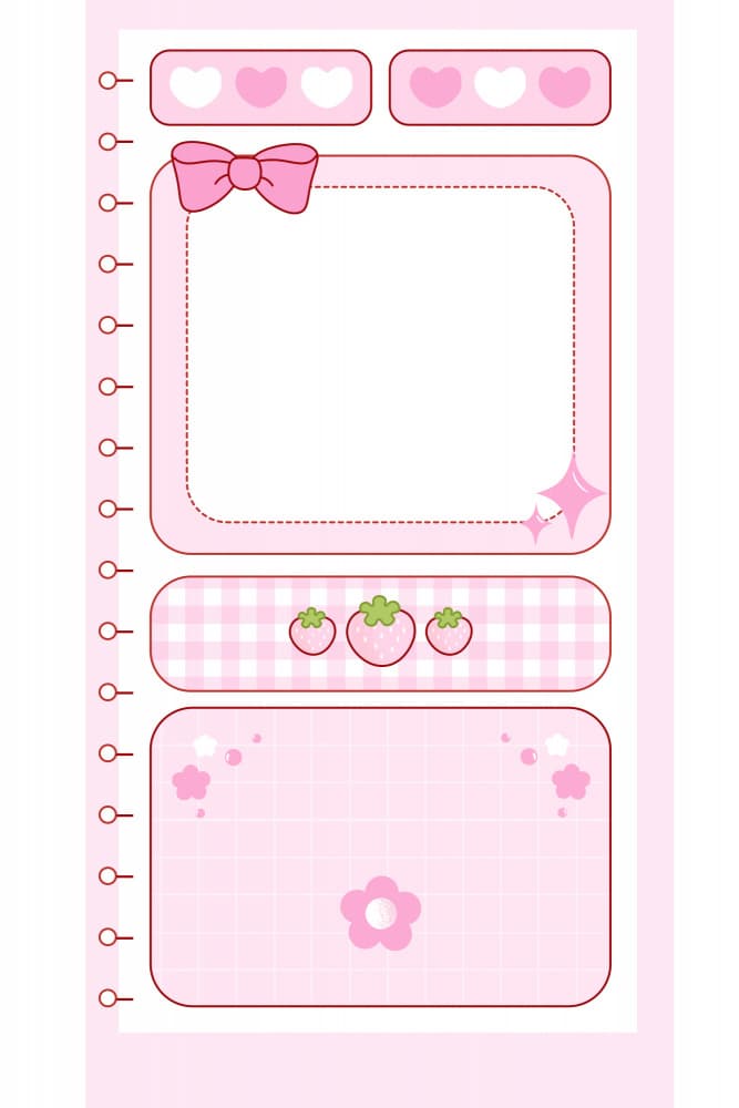 Cute Pink Planner Page by Xuan Thai — canvas wall art