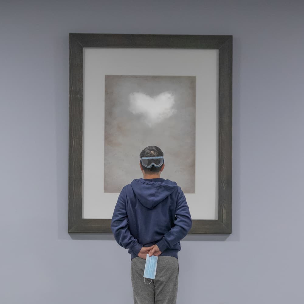 Goggles and Heart Art by Richard Huang — canvas wall art