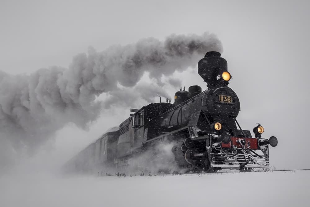 Winter Steam Train