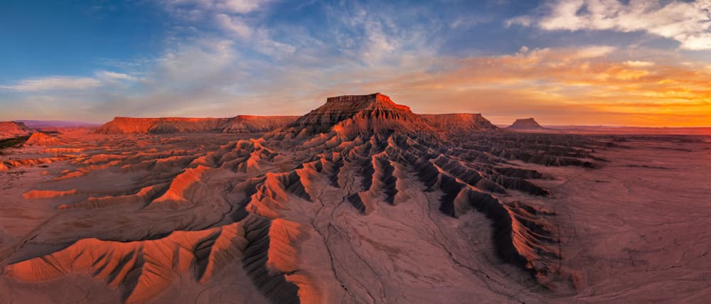 Badlands Golden Hour by Wenjin Yu — canvas wall art