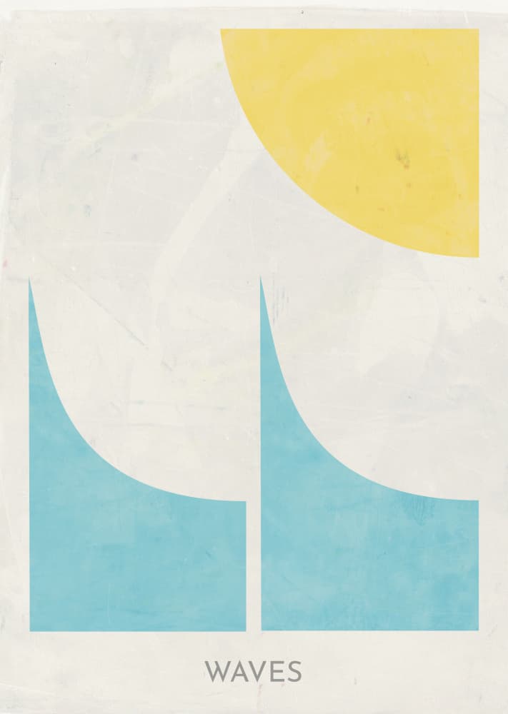 Abstract Sun Waves by Ellen Greup — canvas wall art