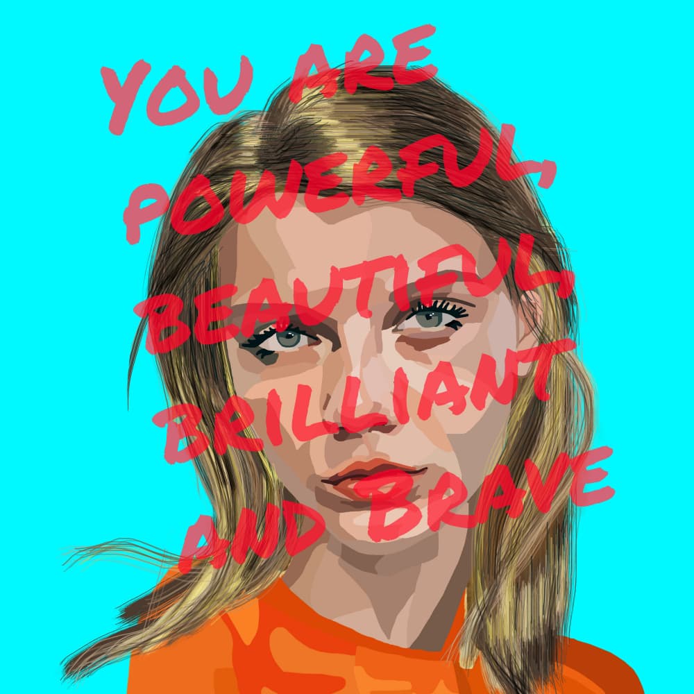 Empowering Woman Portrait by Lynnda Rakos — canvas wall art
