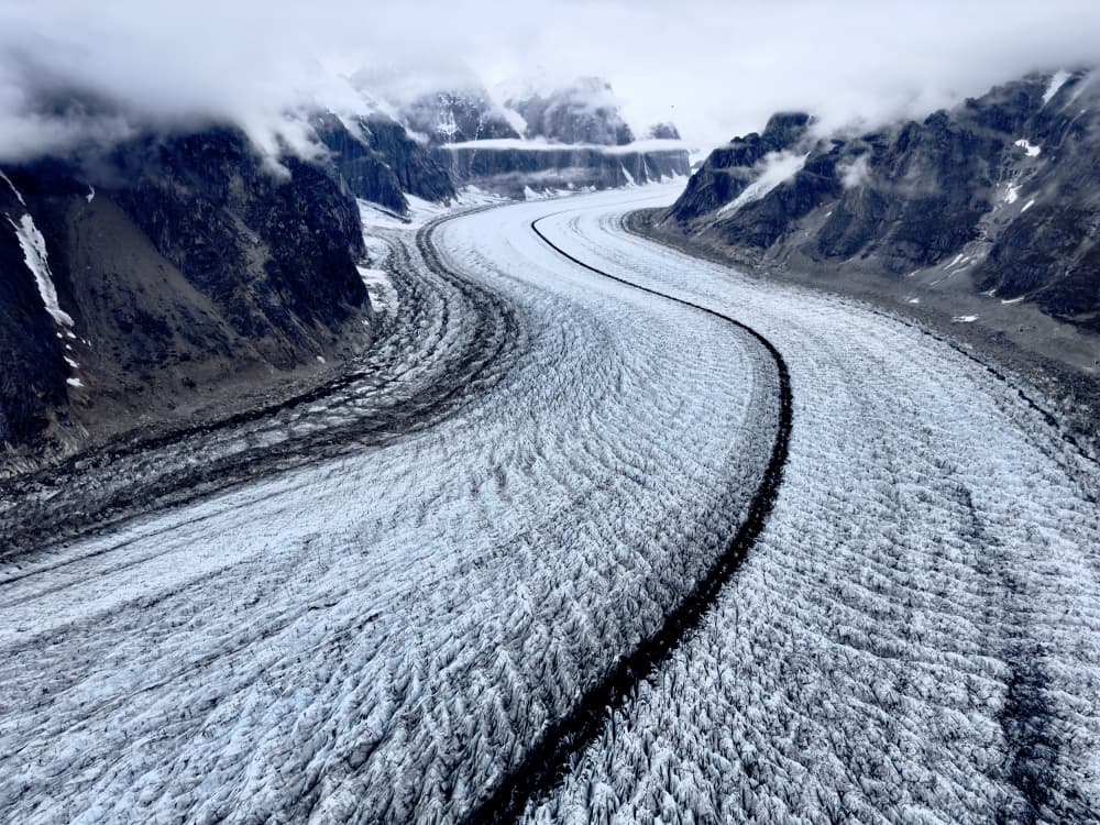 Winding Glacier Valley by Harsa Mitra — canvas wall art