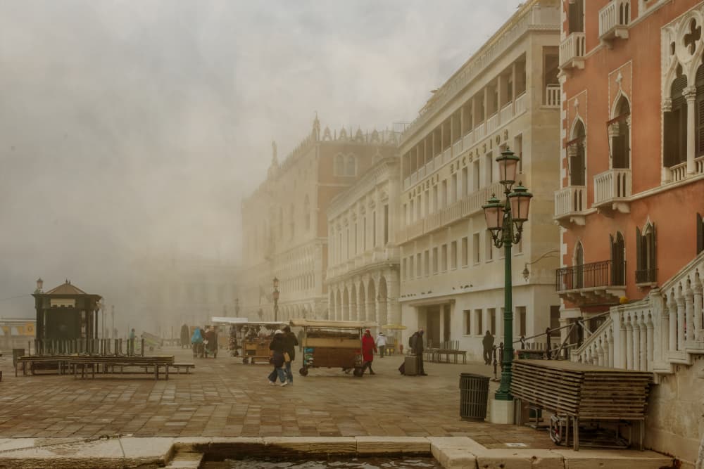 Foggy Venice Square by Isabelle DUPONT — canvas wall art