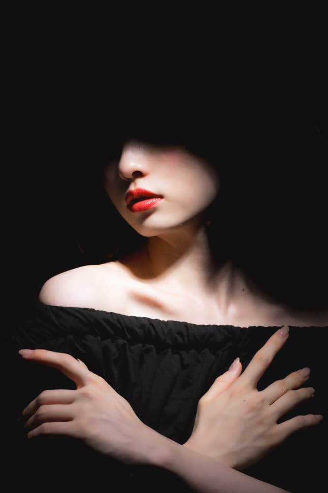 Elegant Shadow Portrait by Masatoshi Washimi — canvas wall art