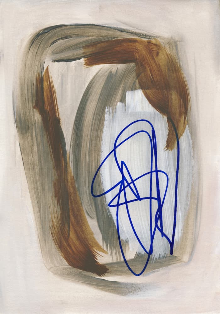 Abstract Brush Strokes 156 by Mareike Böhmer — canvas wall art