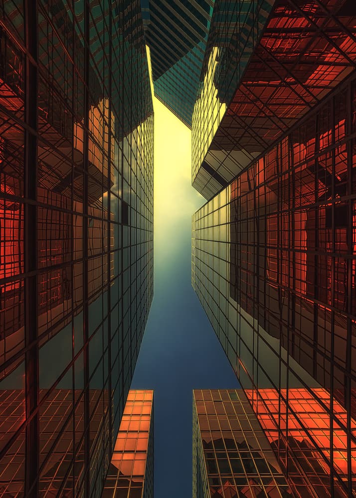 Urban Glass Reflections by Fabrizio Massetti — canvas wall art
