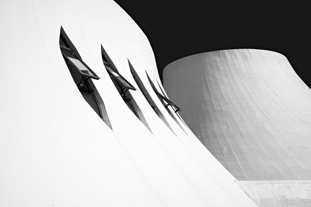 Curved Modern Architecture by Roland Weber — canvas wall art