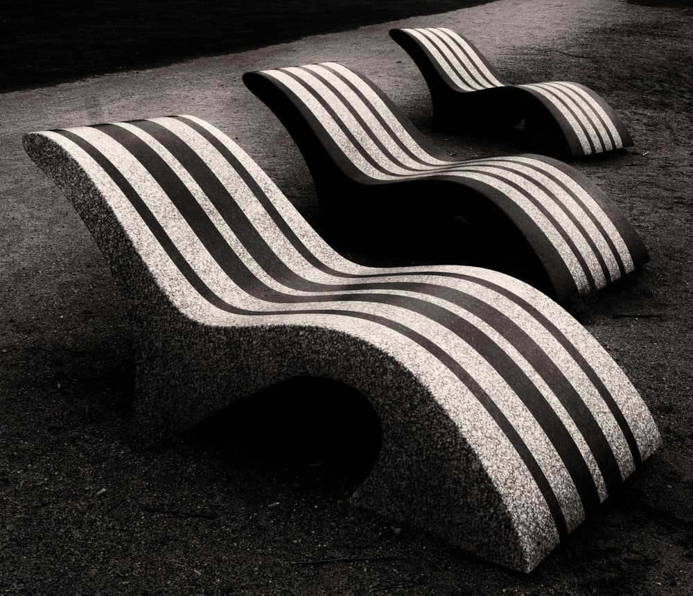 Elegant Striped Loungers by Saša Pezelj — canvas wall art