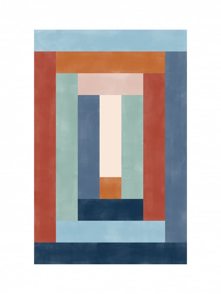 Abstract Color Blocks by Elena Ristova — canvas wall art