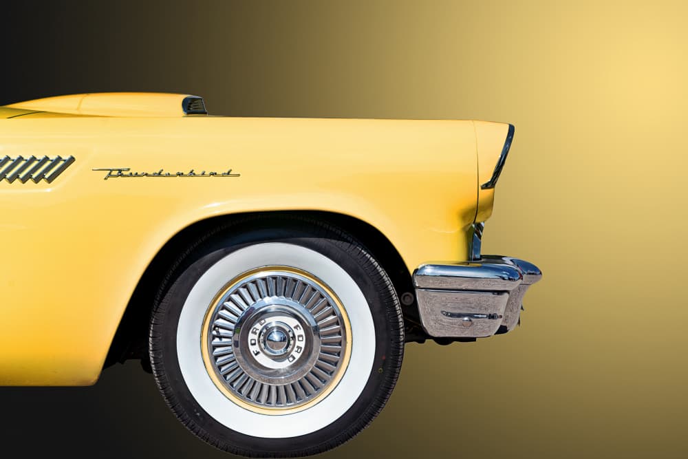 Yellow Classic Auto Detail by Roland Weber — canvas wall art