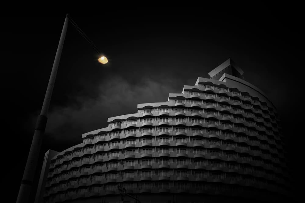 Dark Architectural Glow by Shuchuan Liu — canvas wall art