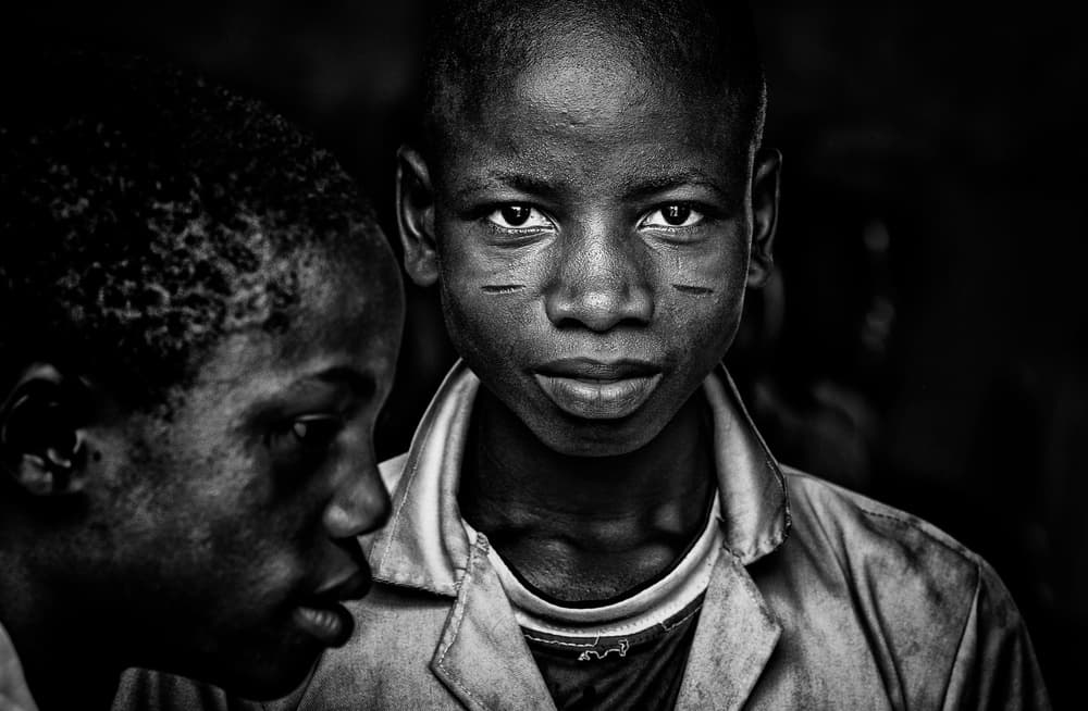 Intense Youthful Gaze by Joxe Inazio Kuesta Garmendia — canvas wall art