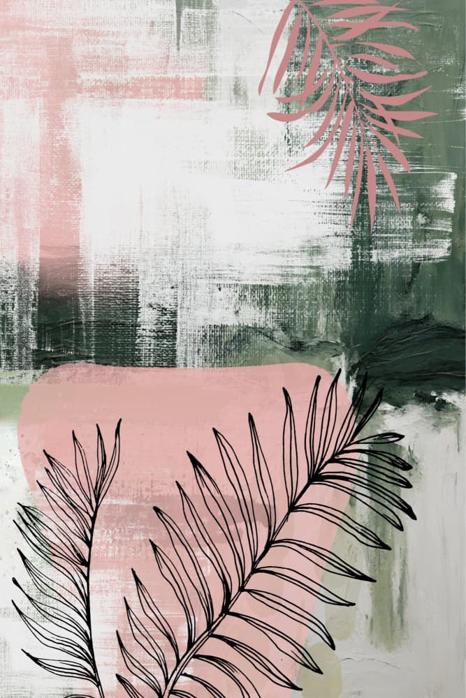 Abstract Palm Leaves by Sally Ann Moss — canvas wall art