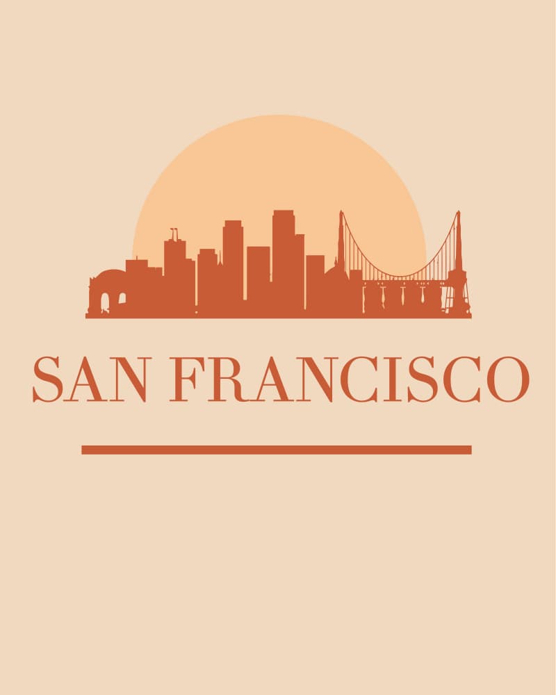 San Francisco Golden Sunset by Emiliano Deificus — canvas wall art
