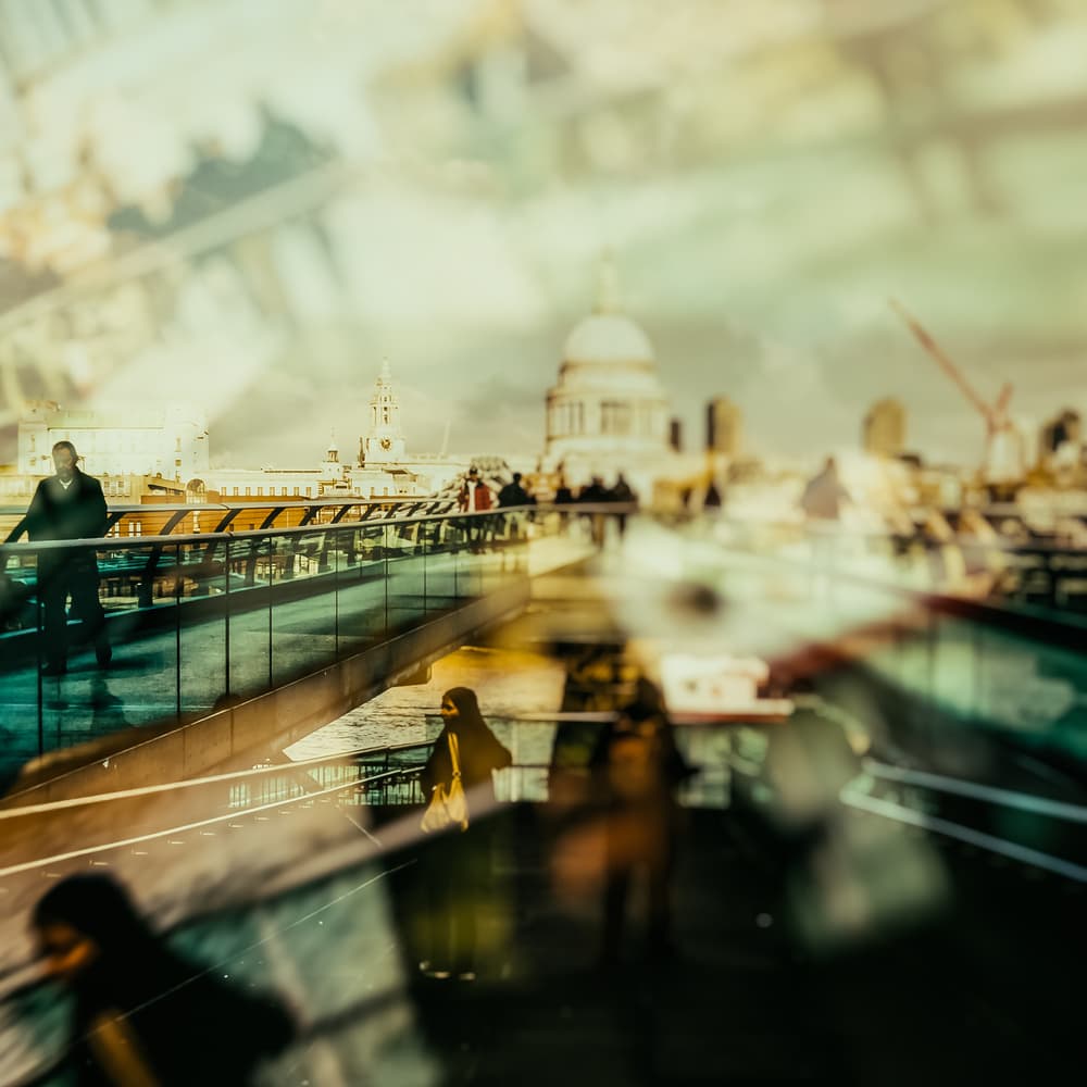 Dreamy London Cityscape by Stefan Buder — canvas wall art