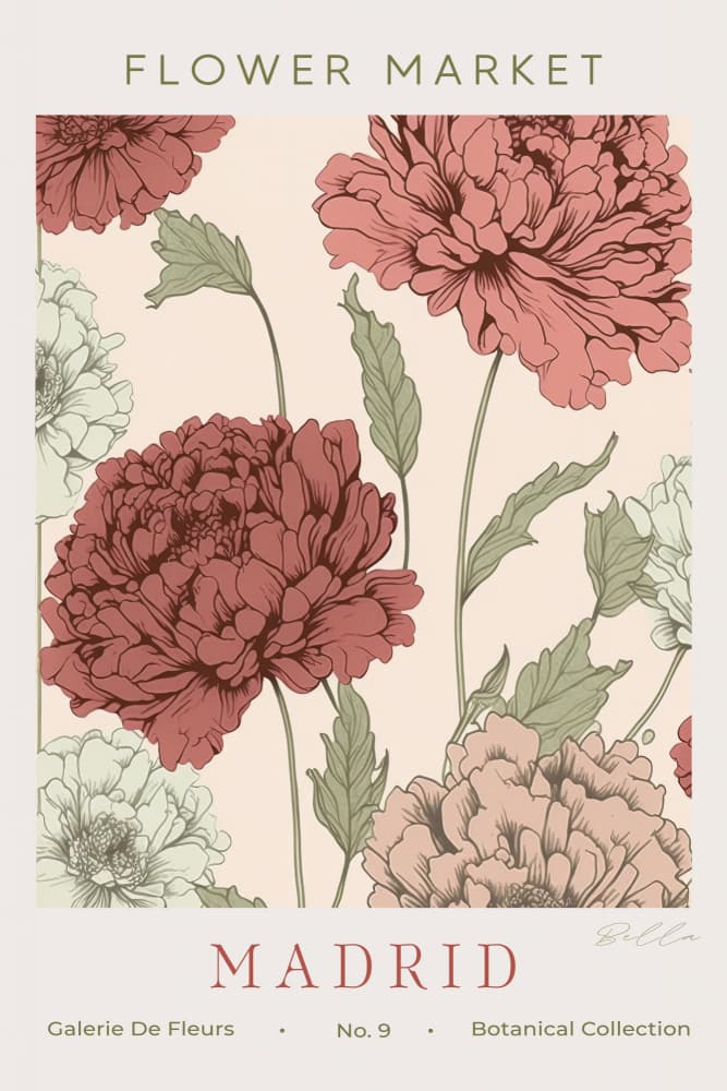 Madrid Flower Market by Bella Eve — canvas wall art