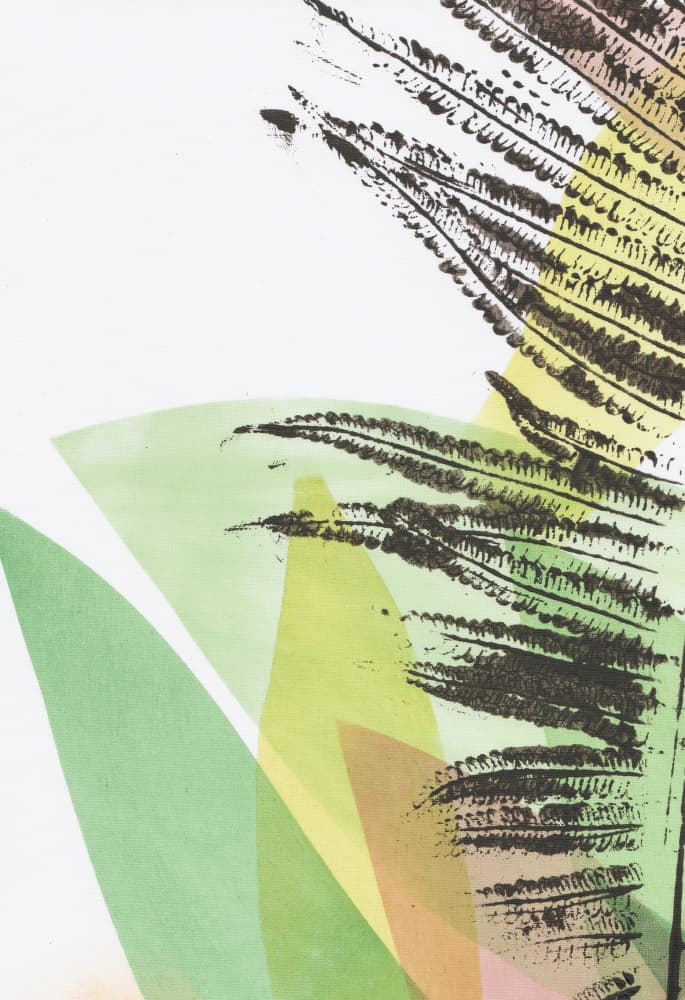 Vibrant Abstract Leaves by Maira Ribena — canvas wall art