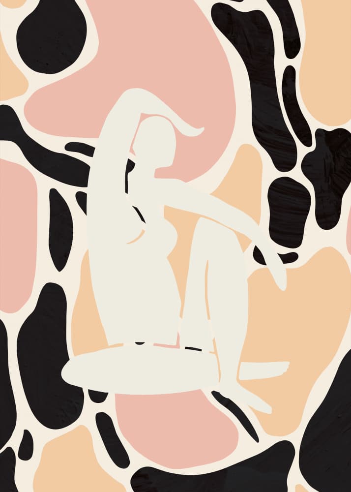 Serene Abstract Woman by Pictufy Studio II — canvas wall art