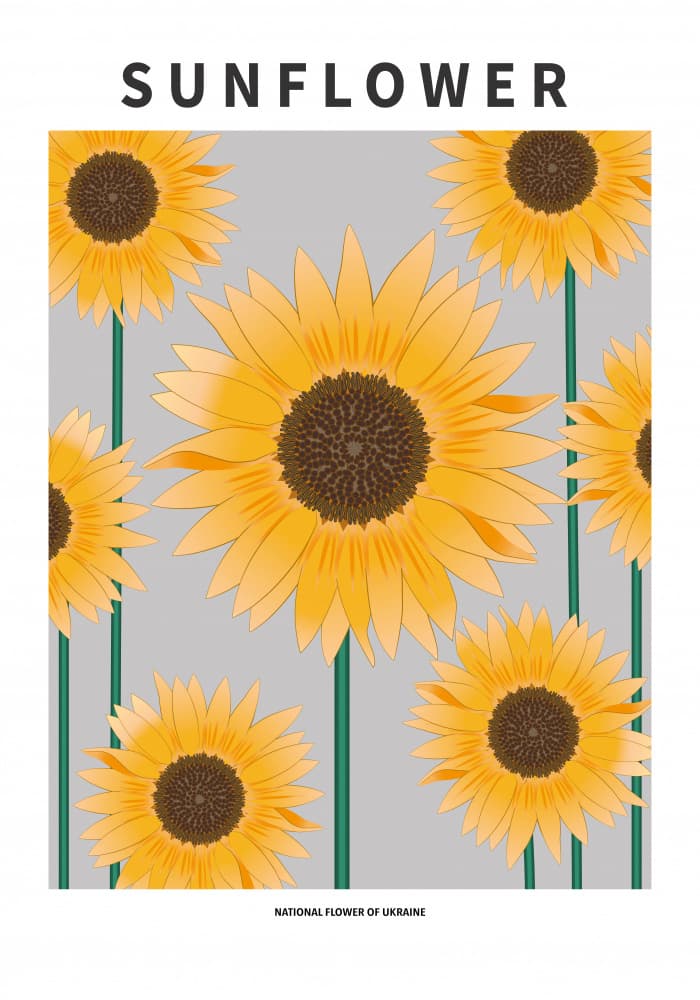 Sunny Yellow Sunflowers by Paperago — canvas wall art