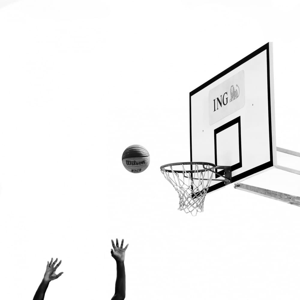Basketball Game Action by Karin Kilb — canvas wall art