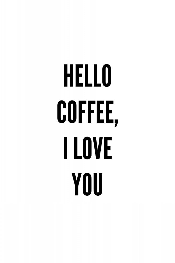 Hello Coffee Love by Oju Design — canvas wall art