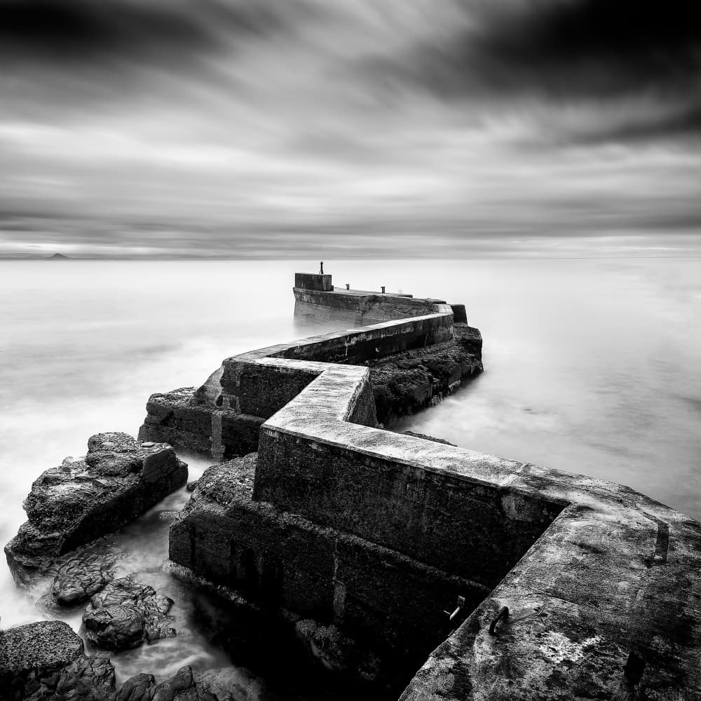 Zigzag Pier Seascape by Peter Paterson — canvas wall art