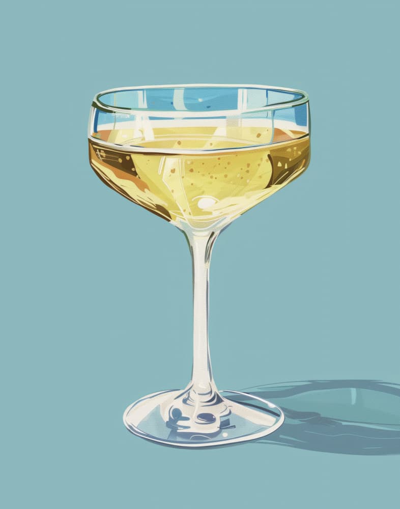 Sparkling Champagne Coupe by Jolly and Dash — canvas wall art