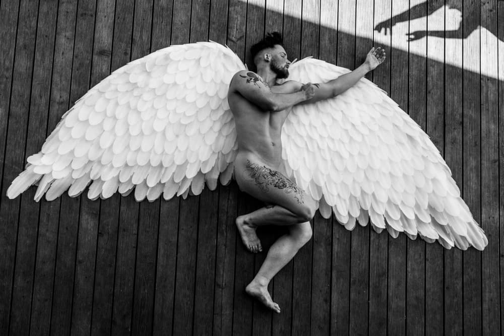 Angel Shadow Connection by Ilze Ozola — canvas wall art