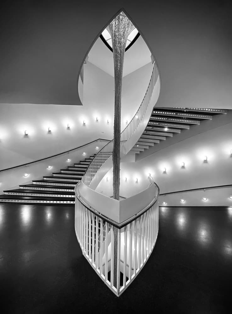 Modern Grand Staircase by Rob Darby — canvas wall art