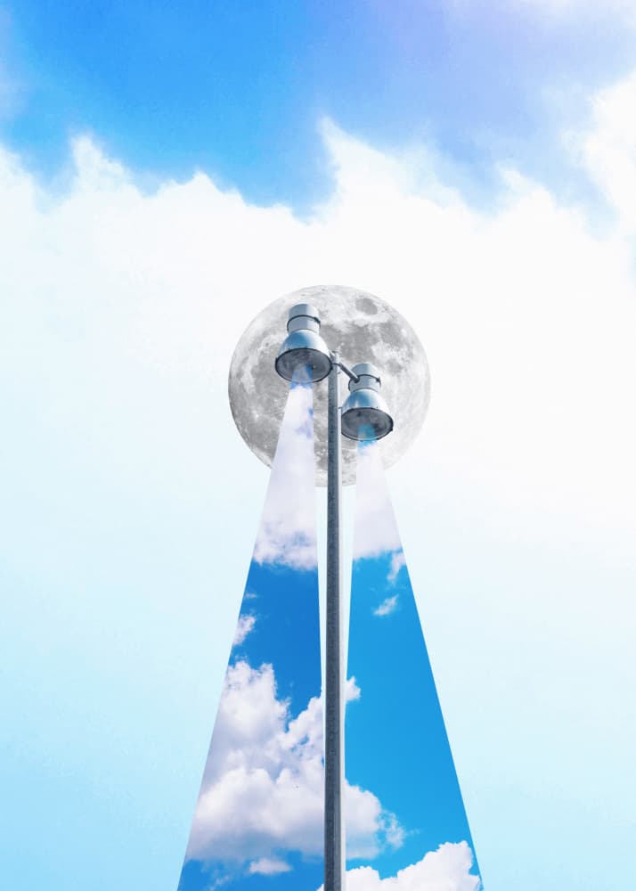Sky From A Lamp by Ariz Rab — canvas wall art