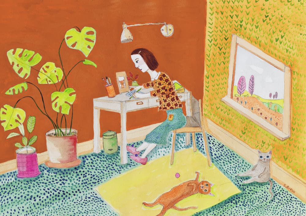 Cozy Creative Space by Sharyn Bursic — canvas wall art
