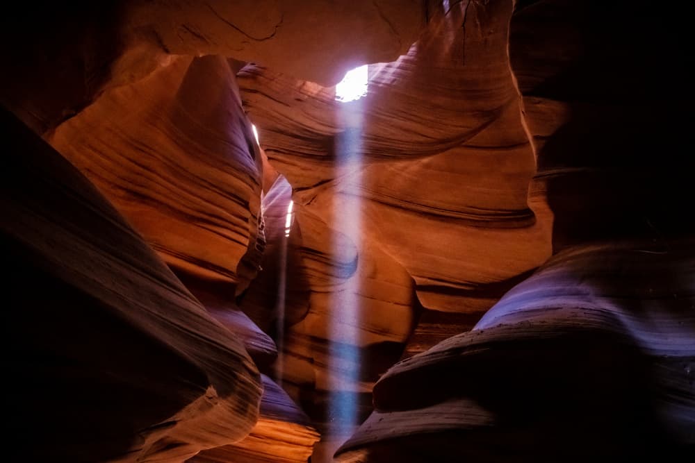 Majestic Slot Canyon Light by Zina Heg — canvas wall art