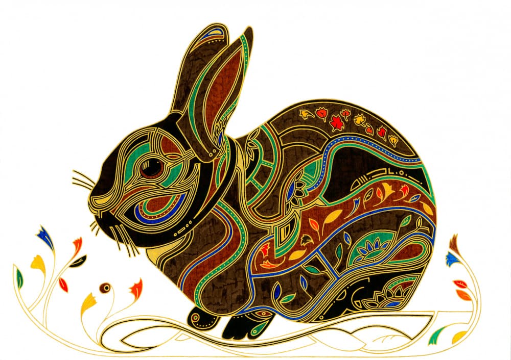 Intricate Celtic Rabbit by Iona Gilburt — canvas wall art