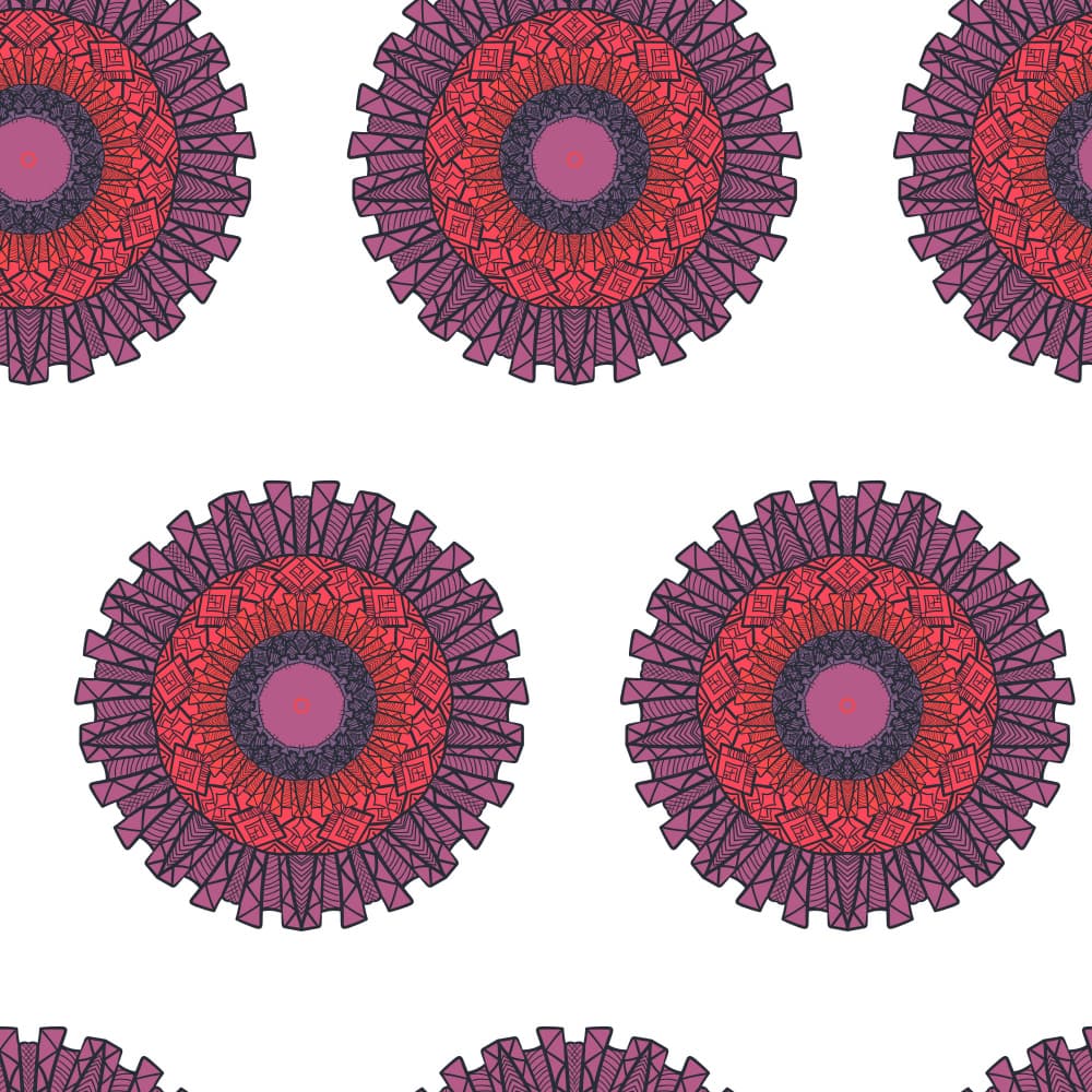 Vibrant Mandala Pattern by Marika Barsrsind — canvas wall art