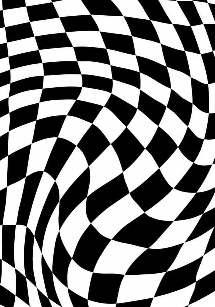 Wavy Checkerboard Illusion by Sharyn Bursic — canvas wall art
