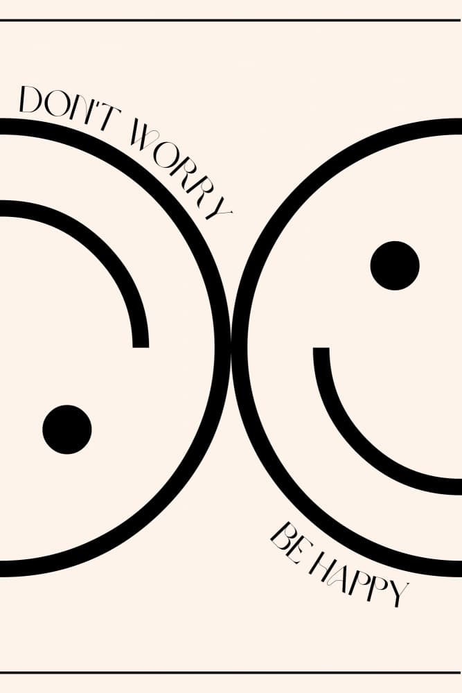 Don't Worry Be Happy by Nazma Khokhar — canvas wall art