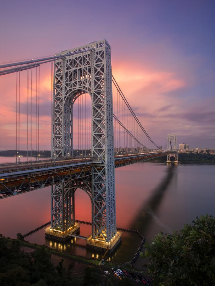 Colorful Bridge Twilight by Herbert Rong — canvas wall art