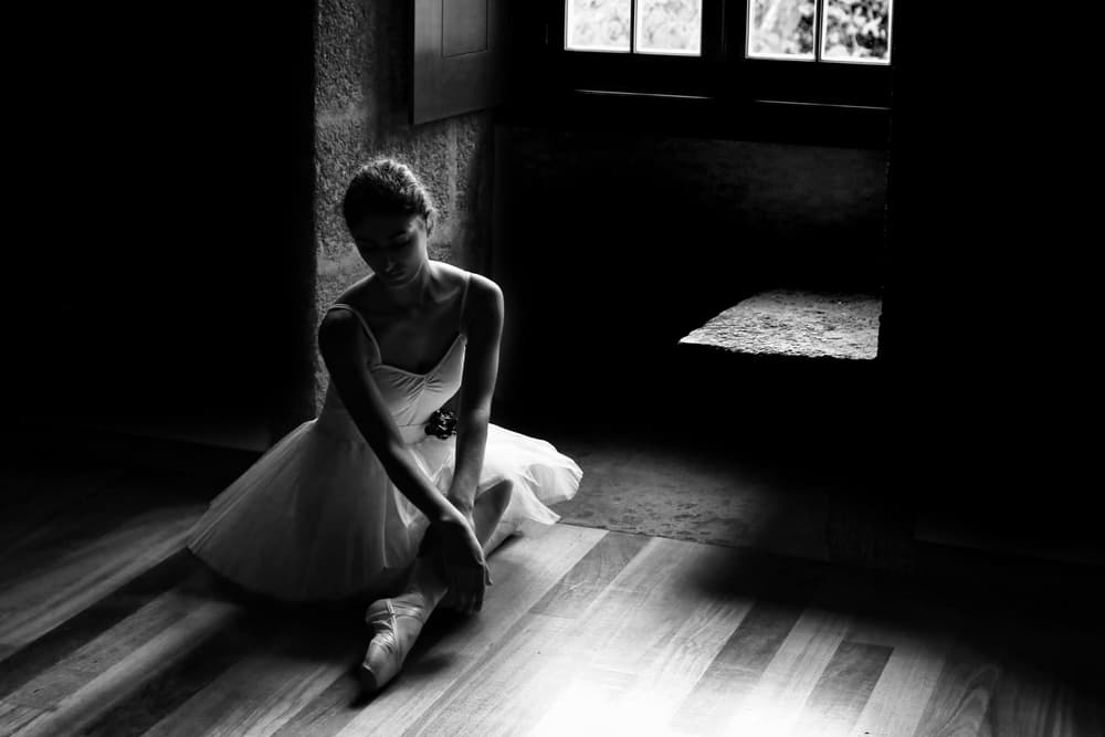 Graceful Ballerina Resting by Paulo Medeiros — canvas wall art
